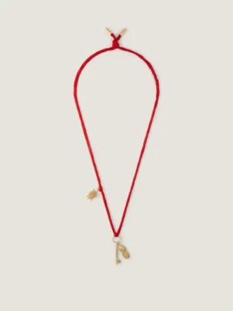 Lucky Charms Necklace in Silk and Metal