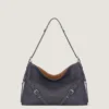 Medium Voyou Bag in Denim
