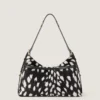 Medium Voyou Bag in Pony Effect Leather with Animal Print