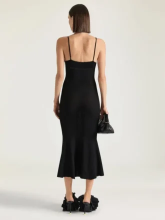 Midi Dress in Openwork Knit