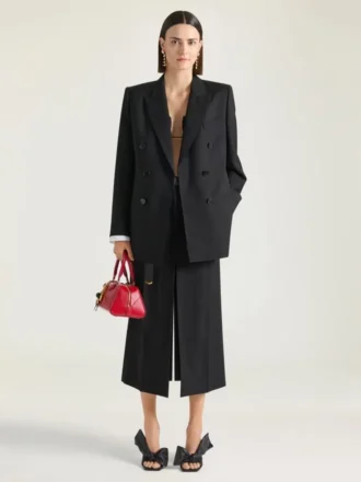 Midi Pants Skirt in Wool and Mohair