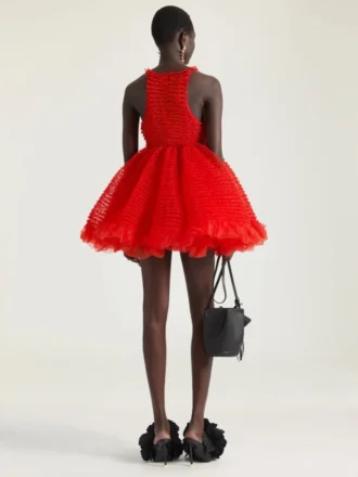 Mini Babydoll Dress with Nylon Frills