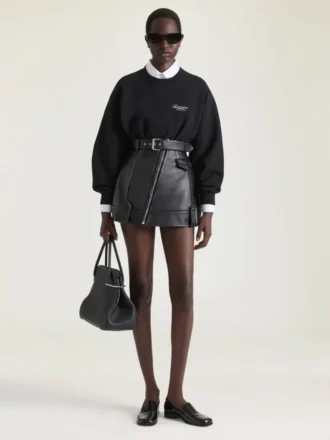 Mini Biker Skirt in Nappa Leather