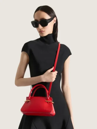 Mini Pinch Bag in Leather