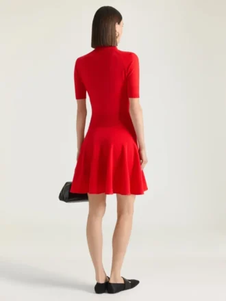 Mini Polo Dress in Second Skin Effect Knit