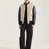 Mix Material Blouson with Givenchy Paris Embroidery