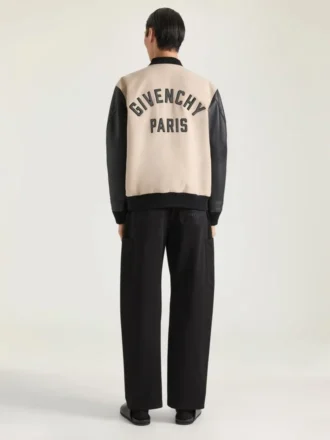 Mix Material Blouson with Givenchy Paris Embroidery