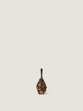 Nano Voyou Bag in Pony Effect Leather with Leopard Pattern