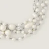 Necklace in Metal, Pearls and Crystals