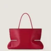 Pinch Squeezed Horizontal Tote Bag in Nappa Leather