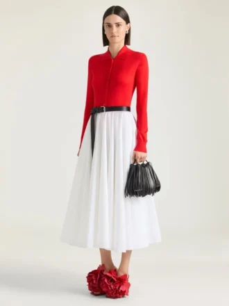 Long Circular Skirt in Poplin