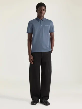 Polo in Cotton with Givenchy Paris Gros Grain