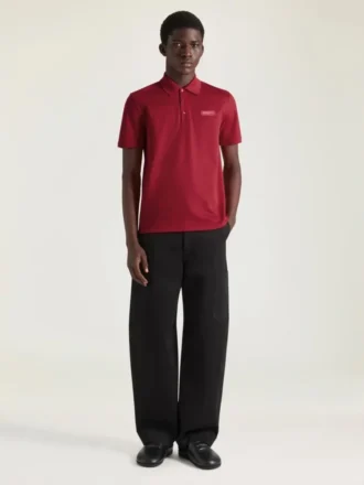 Polo in Cotton with Givenchy Paris Gros Grain