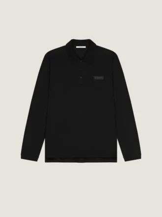 Polo in Cotton with Givenchy Paris Gros Grain