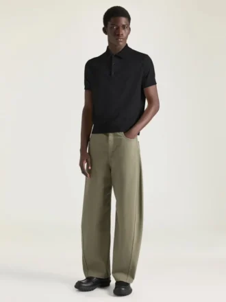 Polo in Cotton with Gros Grain Details