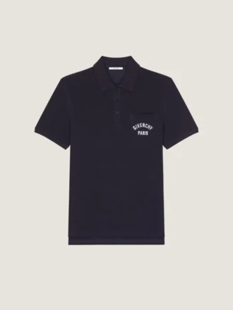 Polo in Pique Cotton with Givenchy Paris Embroidery