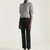 Slim Fit Tailored Pants in Crepe Cady