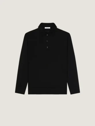 Polo in Wool with Gros Grain Details