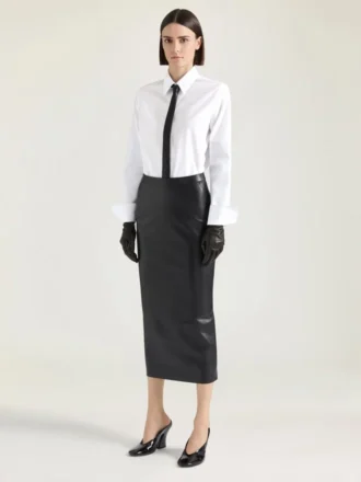 Sculpted Heeled Mules in Patent Leather