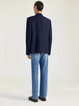 Single-Breasted Blazer in Wool and Mohair