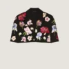 Single-Breasted Cropped Jacket in Wool with Embroideries