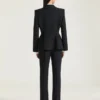 Single-Breasted Tuxedo Jacket in Wool