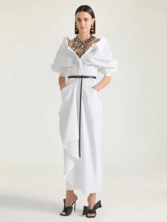 Boudoir Heeled Mules in Nappa Leather with Bow