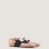 Sliced Square Ballerinas in Patent Leather