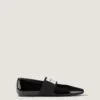 Sliced Square Ballerinas in Patent Leather