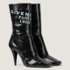 Sliced Square Givenchy Tape Ankle Boots in Leather
