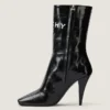 Sliced Square Givenchy Tape Ankle Boots in Leather