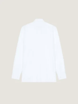 Slim Fit Shirt in Poplin with Givenchy Embroidery