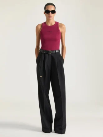 Slim Fit Tank Top in Cotton with Givenchy Paris Print