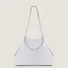 Small Facet Tote Bag in Grained Leather