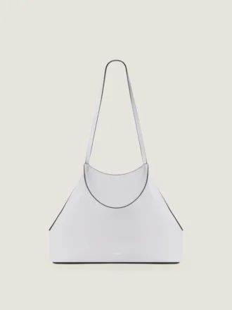 Small Facet Tote Bag in Grained Leather