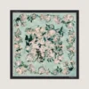 Small Square in Silk with Roses Print