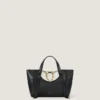 Small the Snatch Bag in Grained Bicolor Leather