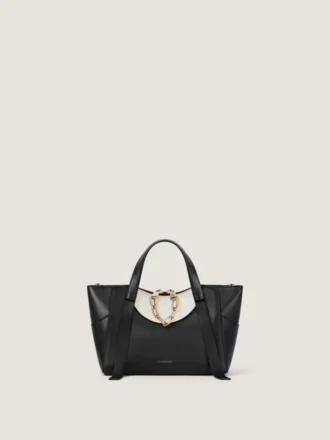Small the Snatch Bag in Grained Bicolor Leather
