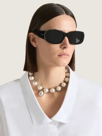 Spiky Pearl Necklace in Metal and Pearls