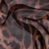Stole in Silk Chiffon with Leopard Print