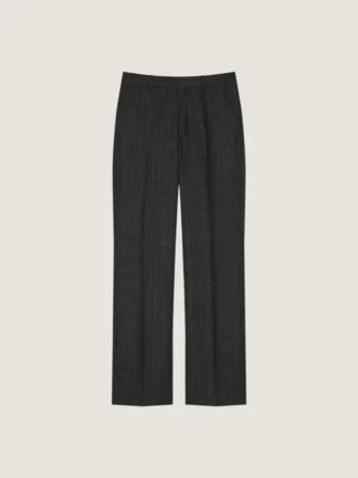 Straight Leg Tailored Trousers in Wool