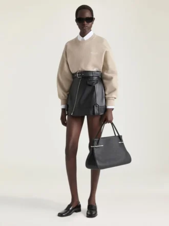 Sweatshirt in Fleece with Givenchy Stamp Print