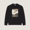 Sweatshirt in Fleece with Surrealism Print