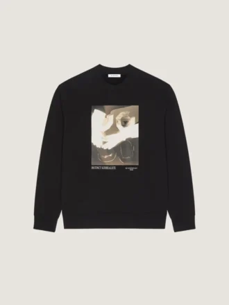 Sweatshirt in Fleece with Surrealism Print