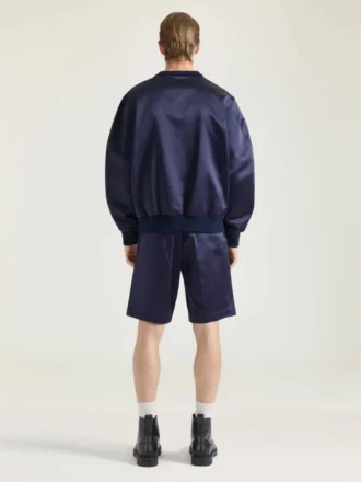 Sweatshirt in Satin with Givenchy Paris Embroidery