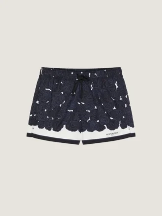 Swim Shorts with Flowers Print