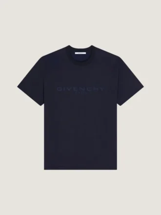 T-Shirt in Cotton and Silk with Givenchy Paris Jacquard