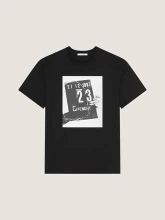 T-Shirt in Cotton with Clapperboard Print