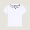 T-Shirt in Cotton with Deconstructed Crystals Print