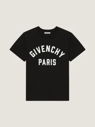 T-Shirt in Cotton with Givenchy Paris Embroidery
